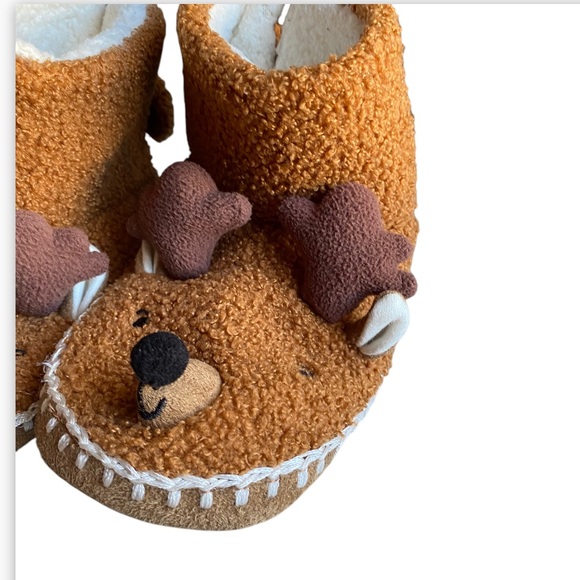 Hanna Andersson Critter Slippers By Hanna Reindeer Size 13-1 Youth - Picture 4 of 8